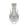 Crystorama Hand Cut 10" Sconce in Olde Silver - Front View