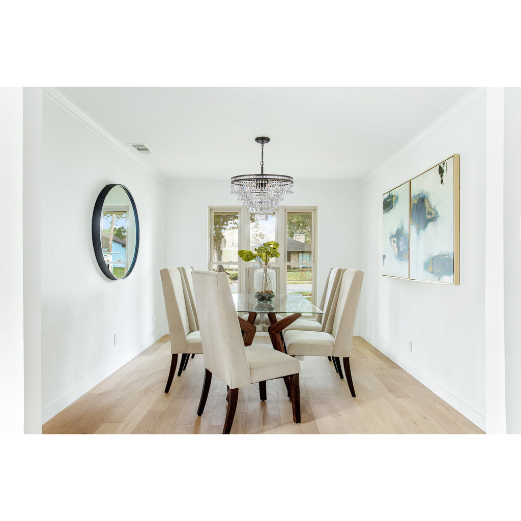 Crystorama Mercer 20'' Chandelier in English Bronze - Lifestyle View