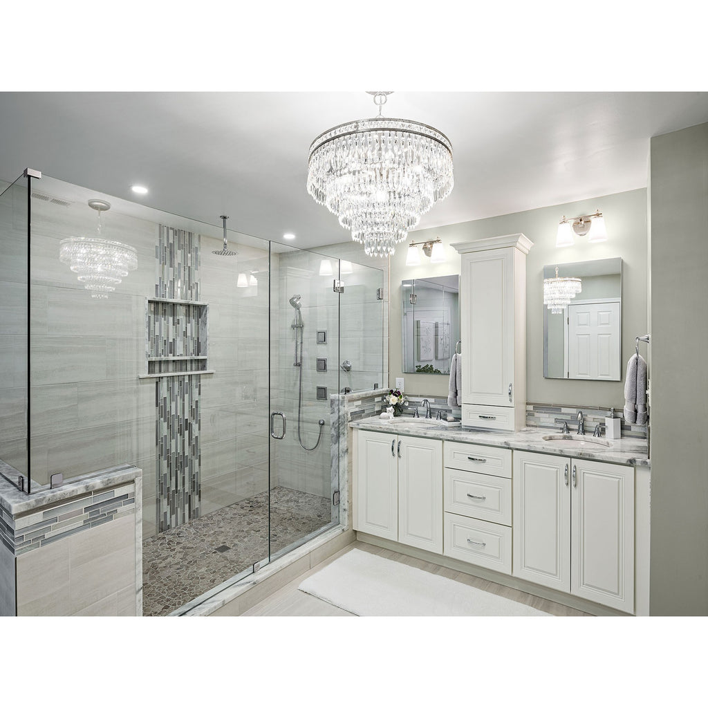 Crystorama Mercer 20'' Chandelier in Olde Silver - Lifestyle View