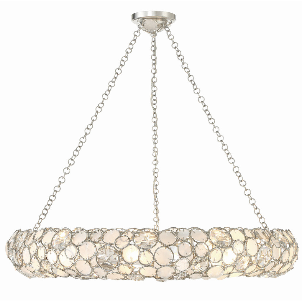 Crystorama Palla 32'' Chandelier in Antique Silver - Additional View
