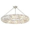Crystorama Palla 32'' Semi Flush Mount in Antique Silver - Front View