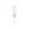 Crystorama Broche 6'' Sconce in Matte White - Additional View