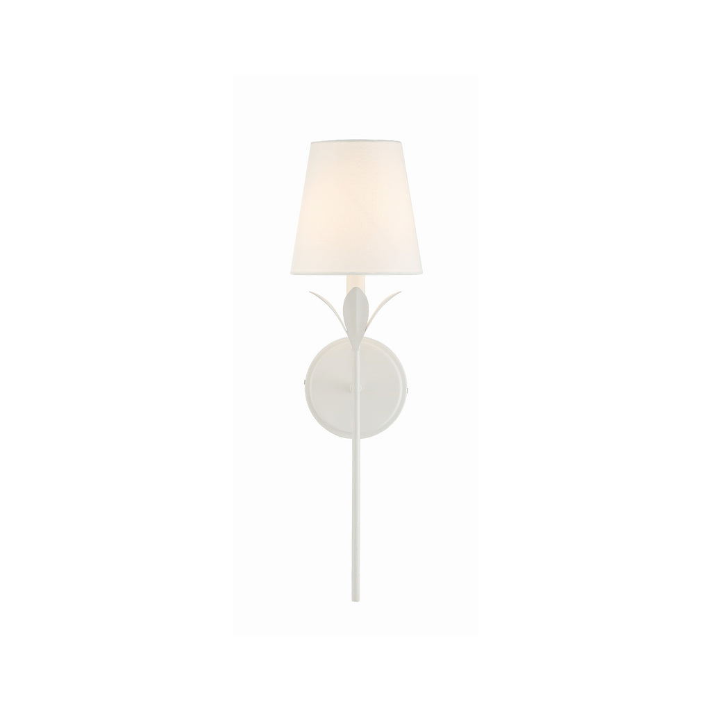 Crystorama Broche 6'' Sconce in Matte White - Additional View