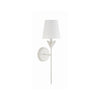 Crystorama Broche 6'' Sconce in Matte White - Additional View