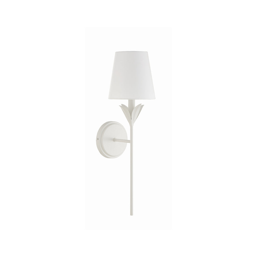 Crystorama Broche 6'' Sconce in Matte White - Additional View