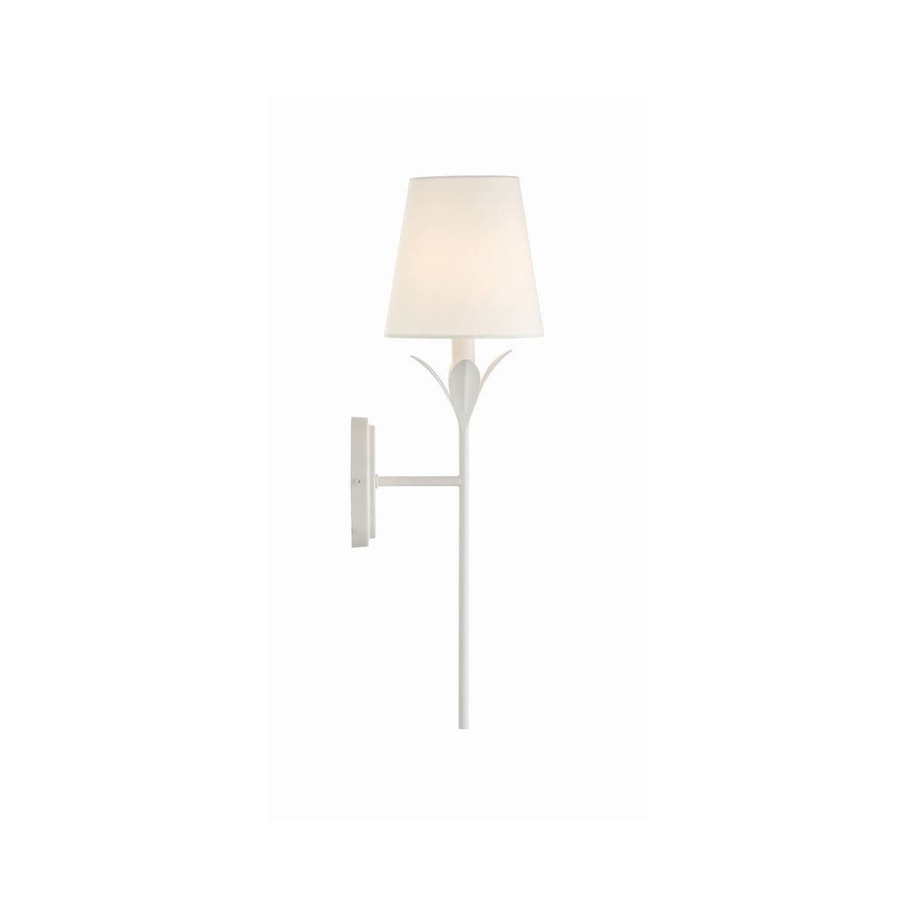 Crystorama Broche 6'' Sconce in Matte White - Additional View