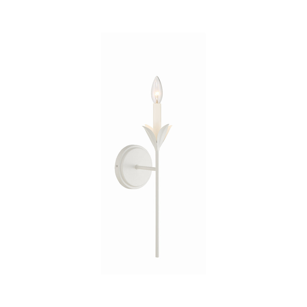 Crystorama Broche 6'' Sconce in Matte White - Additional View