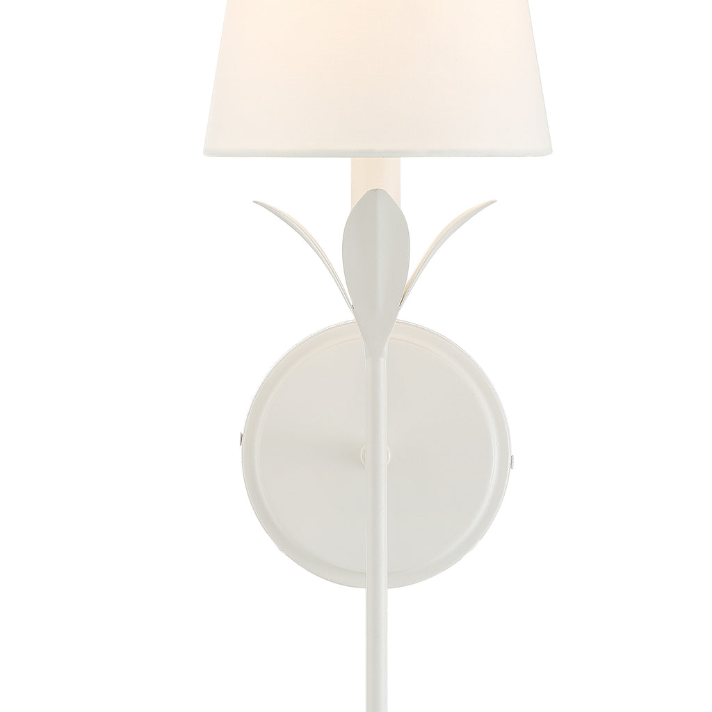 Crystorama Broche 6'' Sconce in Matte White - Additional View