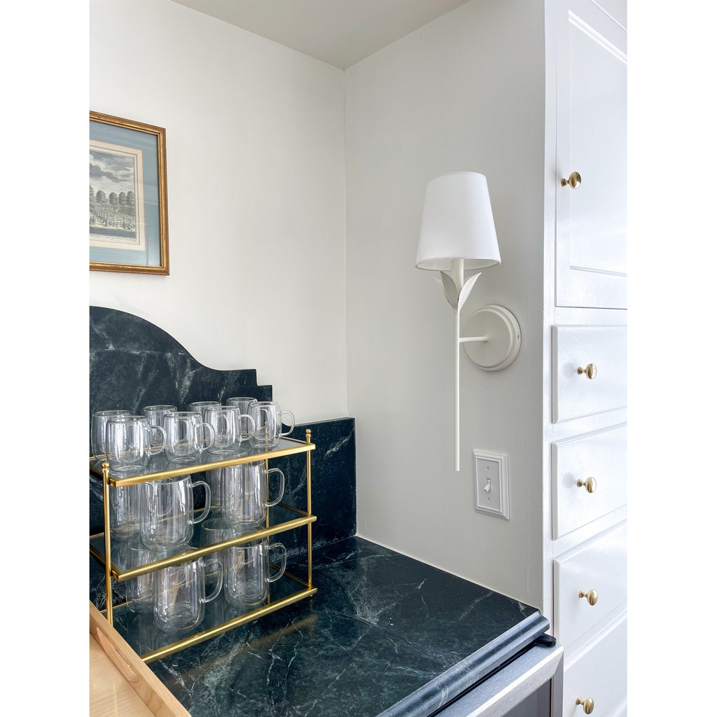 Crystorama Broche 6'' Sconce in Matte White - Lifestyle View
