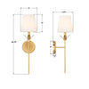 531-OP-GA Broche 6'' Sconce | Dimensions Image