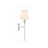 Crystorama Broche 6'' Sconce in Antique Silver - Additional View