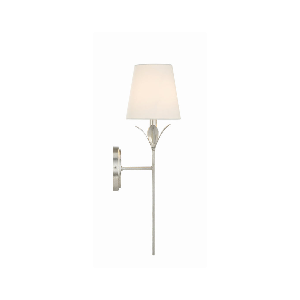 Crystorama Broche 6'' Sconce in Antique Silver - Additional View