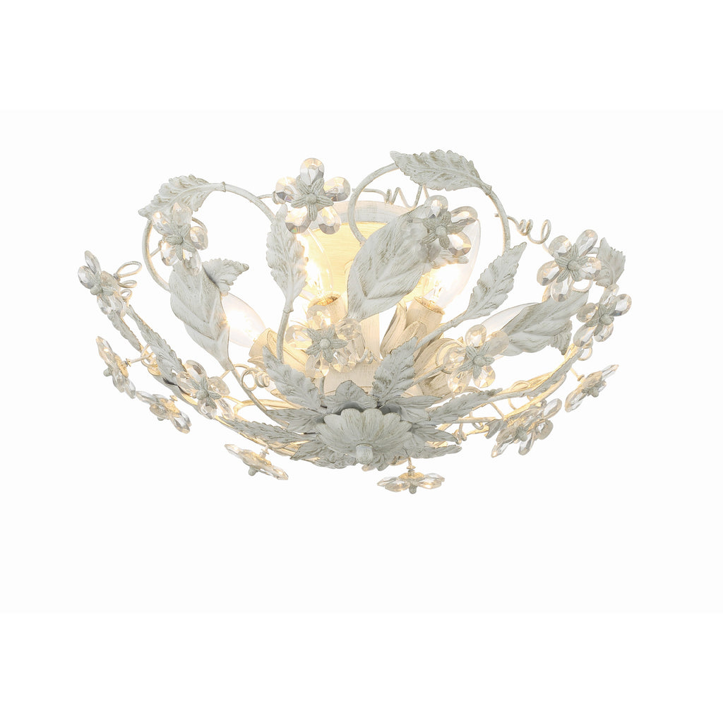 Crystorama Paris Market 16'' Semi Flush Mount in Antique White - Additional View