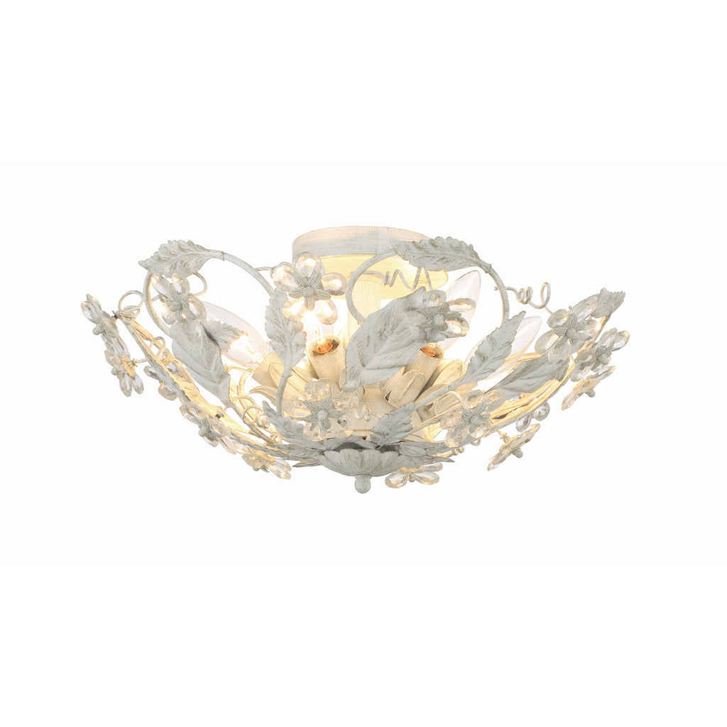 Crystorama Paris Market 16'' Semi Flush Mount in Antique White - Additional View