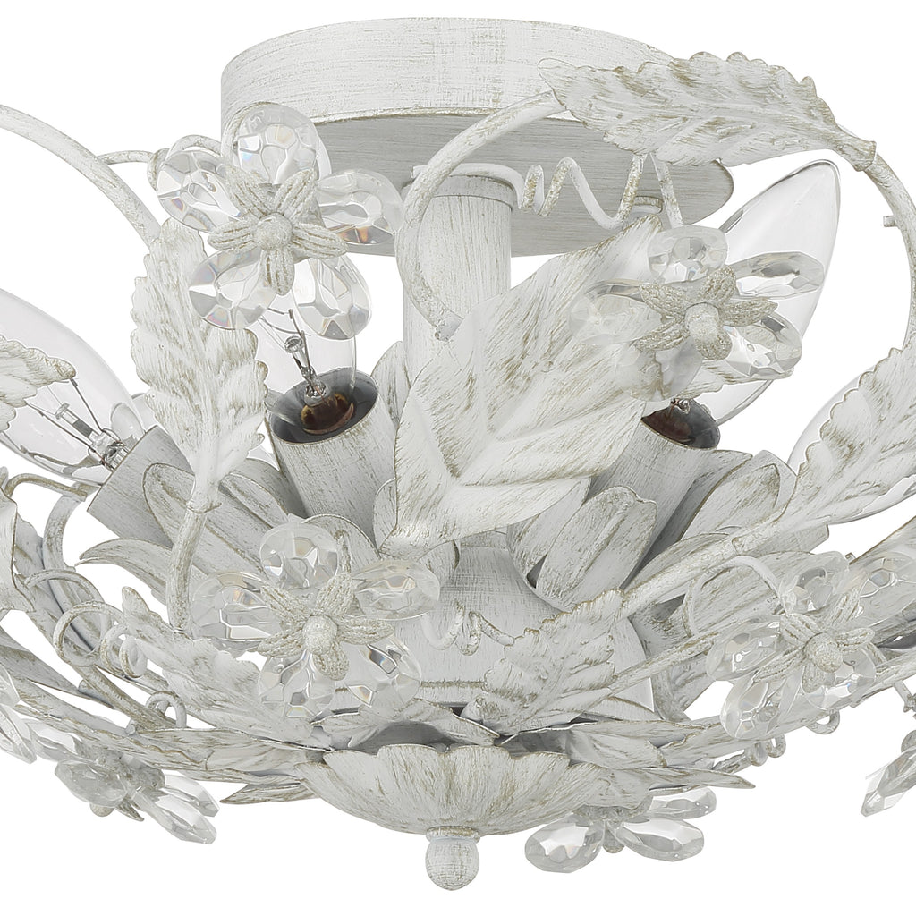 Crystorama Paris Market 16'' Semi Flush Mount in Antique White - Additional View