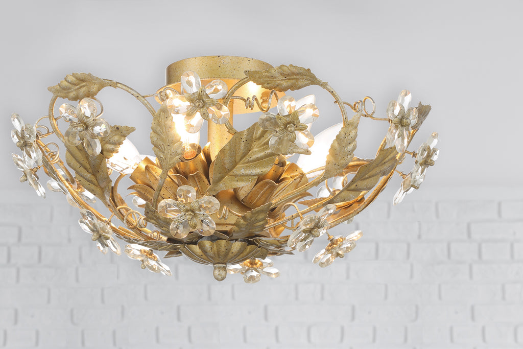 5316-GL Paris Market 6 Light Semi Flush Mount | Lifestyle Image