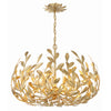 Crystorama Broche 27'' Chandelier in Antique Gold - Front View