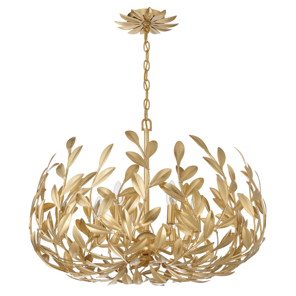 Crystorama Broche 27'' Chandelier in Antique Gold - Additional View