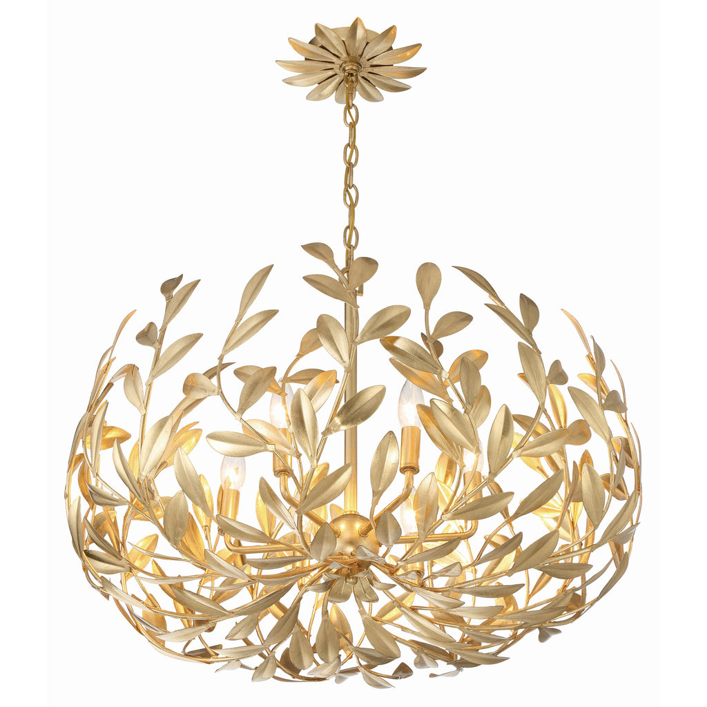 Crystorama Broche 27'' Chandelier in Antique Gold - Additional View