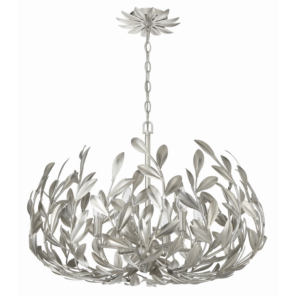 Crystorama Broche 27'' Chandelier in Antique Silver - Additional View