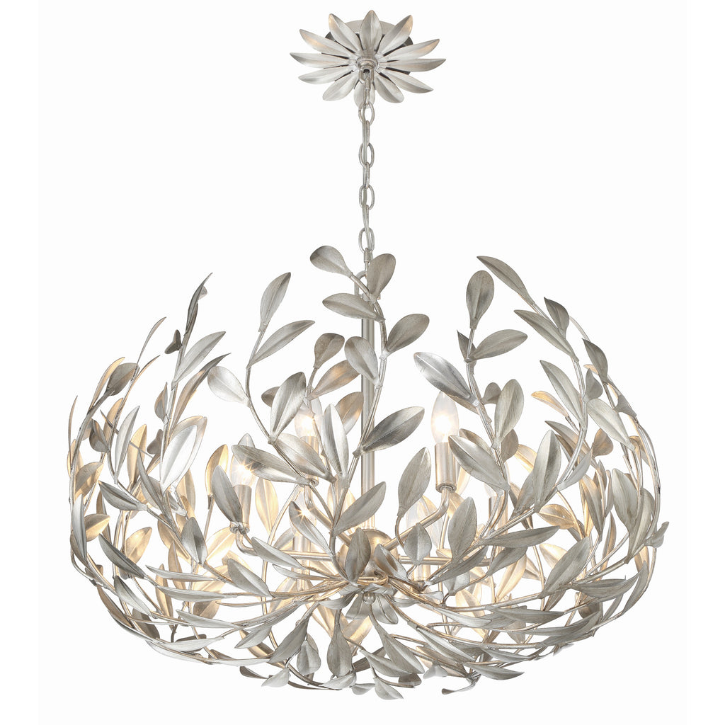 Crystorama Broche 27'' Chandelier in Antique Silver - Additional View