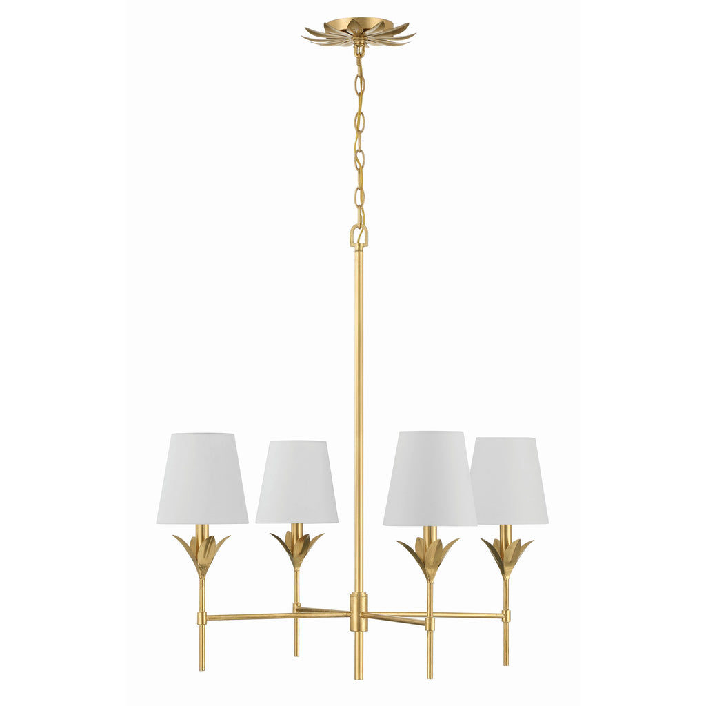 Crystorama Broche 28'' Chandelier in Antique Gold - Additional View