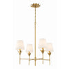 Crystorama Broche 28'' Chandelier in Antique Gold - Additional View