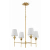 Crystorama Broche 28'' Chandelier in Antique Gold - Additional View