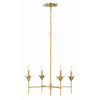 Crystorama Broche 28'' Chandelier in Antique Gold - Additional View