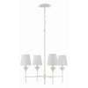 Crystorama Broche 28'' Chandelier in Matte White - Additional View
