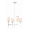 Crystorama Broche 28'' Chandelier in Matte White - Additional View