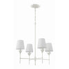 Crystorama Broche 28'' Chandelier in Matte White - Additional View