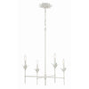 Crystorama Broche 28'' Chandelier in Matte White - Additional View