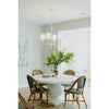 Crystorama Broche 28'' Chandelier in Matte White - Lifestyle View