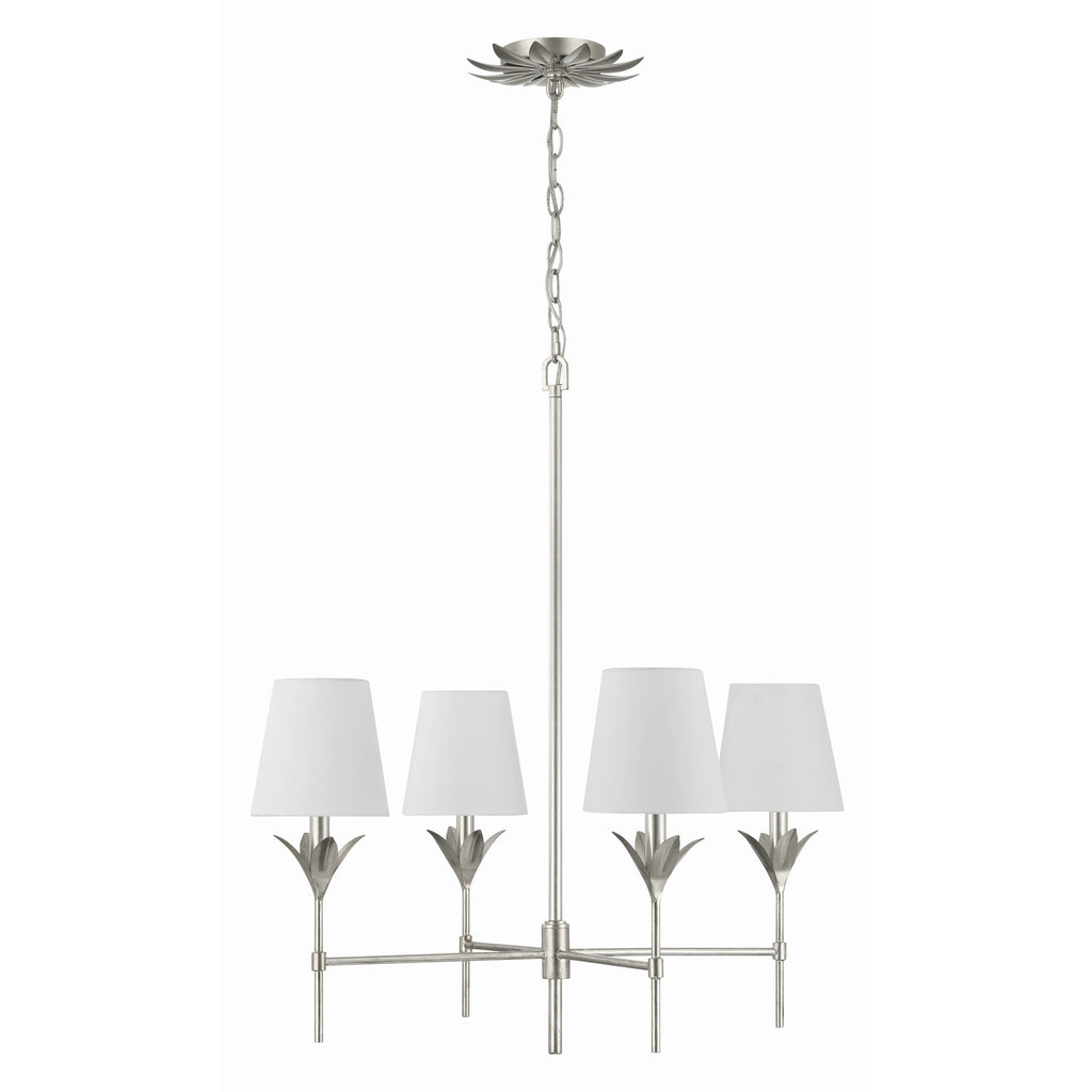 Crystorama Broche 28'' Chandelier in Antique Silver - Additional View