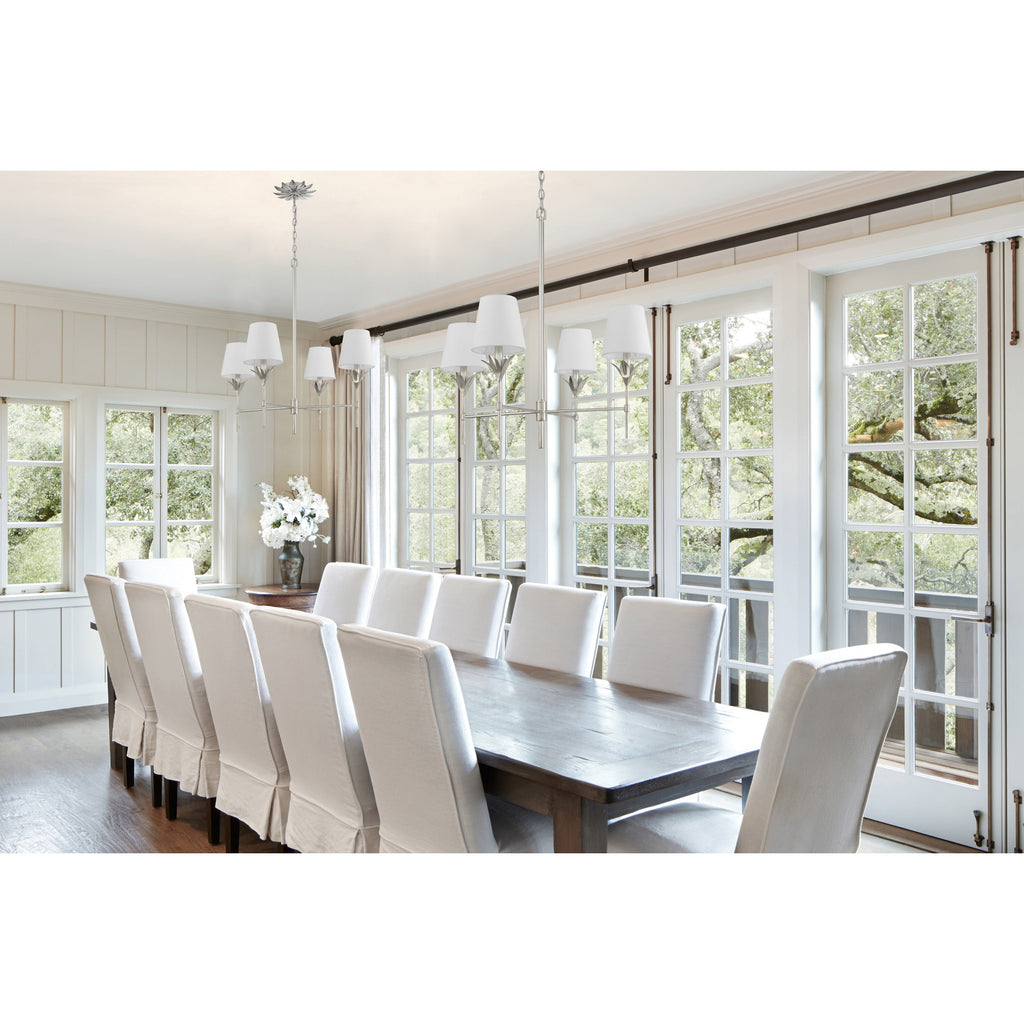 Crystorama Broche 28'' Chandelier in Antique Silver - Lifestyle View