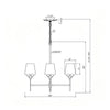Crystorama Broche 28'' Chandelier - Product Dimensions