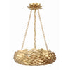 Crystorama Broche 18'' LED Chandelier in Antique Gold - Additional View