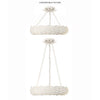 Crystorama Broche 18'' LED Semi Flush Mount in Matte White - Additional View