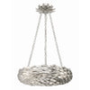 Crystorama Broche 18'' LED Chandelier in Antique Silver - Additional View