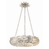 Crystorama Broche 18'' LED Chandelier in Antique Silver - Additional View