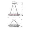 Crystorama Broche 18'' LED Chandelier - Product Dimensions