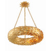 Crystorama Broche 24'' Chandelier in Antique Gold - Front View