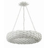 Crystorama Broche 24'' Chandelier in Matte White - Additional View