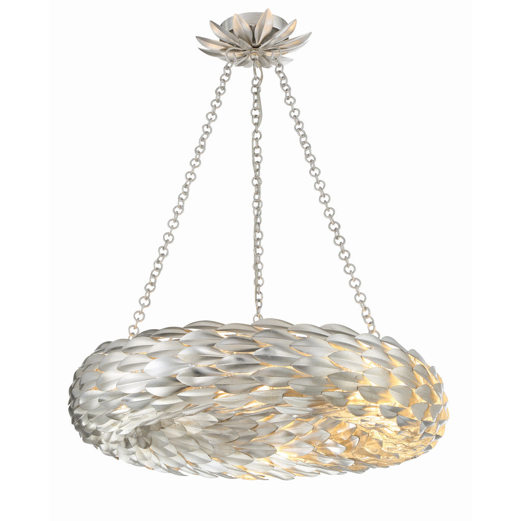 Crystorama Broche 24'' Chandelier in Antique Silver - Additional View