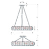 Crystorama Broche 24'' Semi Flush Mount - Product Dimensions