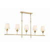 Crystorama Broche 53.5'' Linear Chandelier in Antique Gold - Additional View