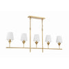 Crystorama Broche 53.5'' Linear Chandelier in Antique Gold - Additional View