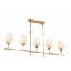 Crystorama Broche 53.5'' Linear Chandelier in Antique Gold - Additional View