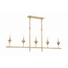 Crystorama Broche 53.5'' Linear Chandelier in Antique Gold - Additional View